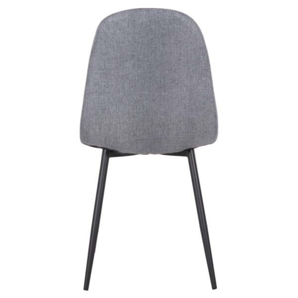 ΚΑΡΕΚΛΑ LEONARDO HM00100.26 ΥΦΑΣΜΑ ΓΚΡΙ & ΜΑΥΡΑ ΜΕΤΑΛ. ΠΟΔΙΑ 42x49,5x89Υεκ. - Image 6