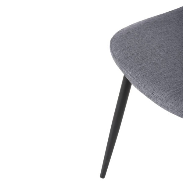 ΚΑΡΕΚΛΑ LEONARDO HM00100.26 ΥΦΑΣΜΑ ΓΚΡΙ & ΜΑΥΡΑ ΜΕΤΑΛ. ΠΟΔΙΑ 42x49,5x89Υεκ. - Image 9