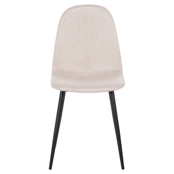 ΚΑΡΕΚΛΑ LEONARDO HM00100.27 ΥΦΑΣΜΑ ΜΠΕΖ & ΜΑΥΡΑ ΜΕΤΑΛ. ΠΟΔΙΑ 42x49,5x89Υεκ. - Image 3