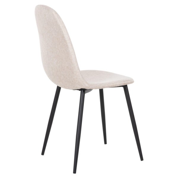 ΚΑΡΕΚΛΑ LEONARDO HM00100.27 ΥΦΑΣΜΑ ΜΠΕΖ & ΜΑΥΡΑ ΜΕΤΑΛ. ΠΟΔΙΑ 42x49,5x89Υεκ. - Image 5