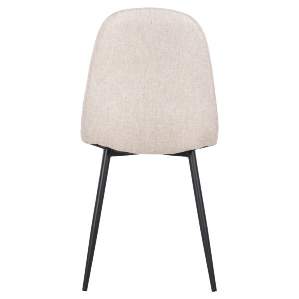 ΚΑΡΕΚΛΑ LEONARDO HM00100.27 ΥΦΑΣΜΑ ΜΠΕΖ & ΜΑΥΡΑ ΜΕΤΑΛ. ΠΟΔΙΑ 42x49,5x89Υεκ. - Image 6