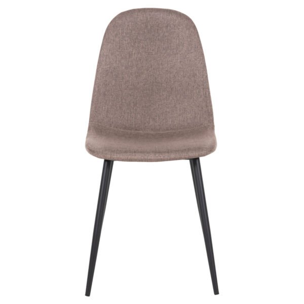 ΚΑΡΕΚΛΑ LEONARDO HM00100.28 ΥΦΑΣΜΑ ΣΚΟΥΡΟ ΜΠΕΖ & ΜΑΥΡΑ ΜΕΤΑΛ. ΠΟΔΙΑ 42x49,5x89Υεκ. - Image 3