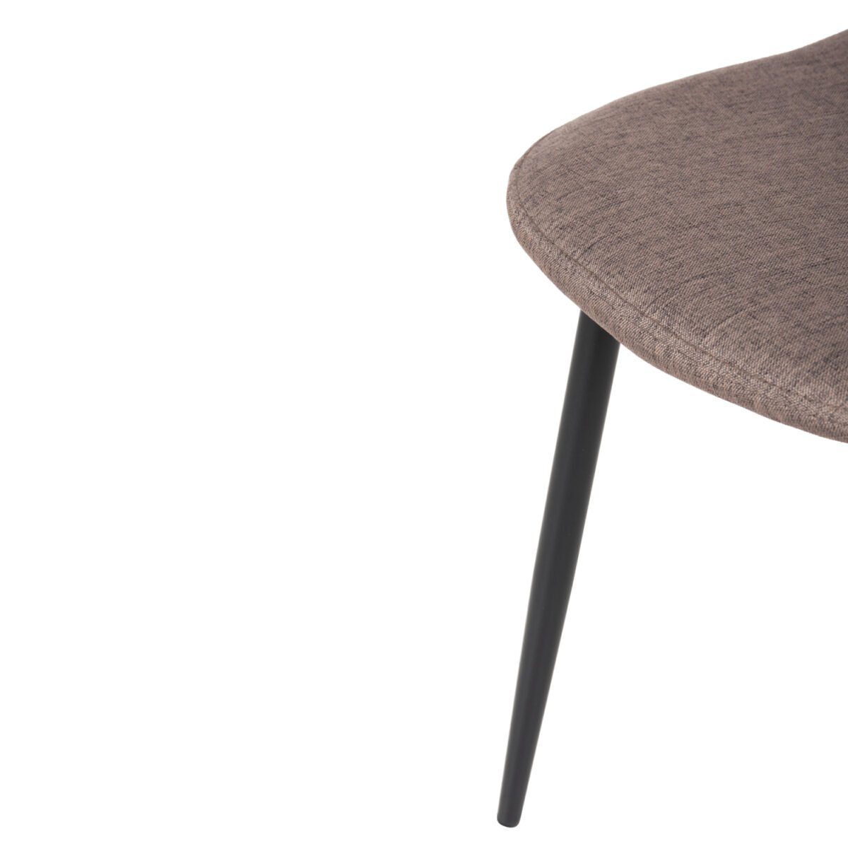 ΚΑΡΕΚΛΑ LEONARDO HM00100.28 ΥΦΑΣΜΑ ΣΚΟΥΡΟ ΜΠΕΖ & ΜΑΥΡΑ ΜΕΤΑΛ. ΠΟΔΙΑ 42x49,5x89Υεκ. - Image 9