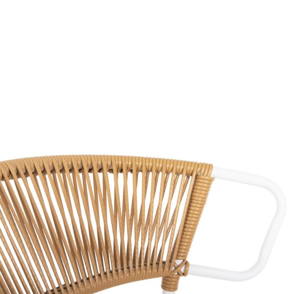 ΚΑΡΕΚΛΑ SUKI HM6053.01 ΜΕΤΑΛΛO ΛΕΥΚΟ KAI ΣΥΝΘ. RATTAN ΣΕ ΦΥΣΙΚΟ 54x62x80Υεκ - Image 7