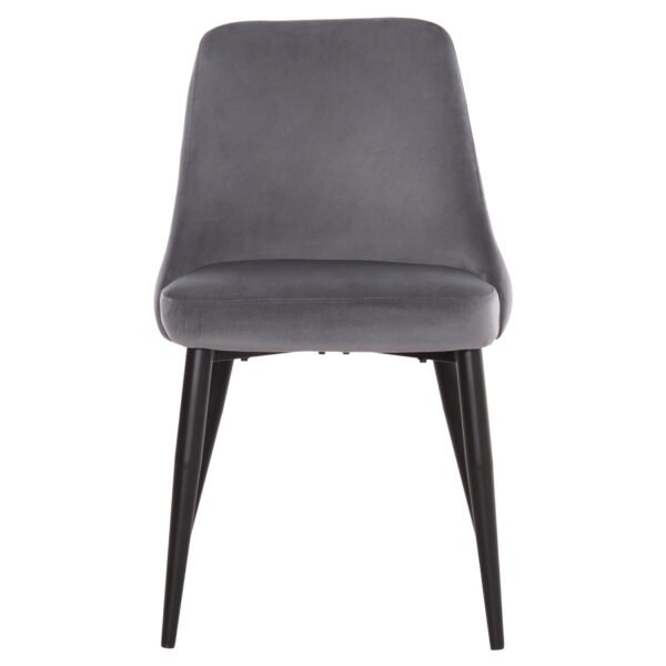 ΚΑΡΕΚΛΑ SERENITY HM8527.11 ΒΕΛΟΥΔΟ ΓΚΡΙ ΜΕ ΜΑΥΡΑ ΜΕΤΑΛΛΙΚΑ ΠΟΔΙΑ 51x54x83,5Υεκ. - Image 3