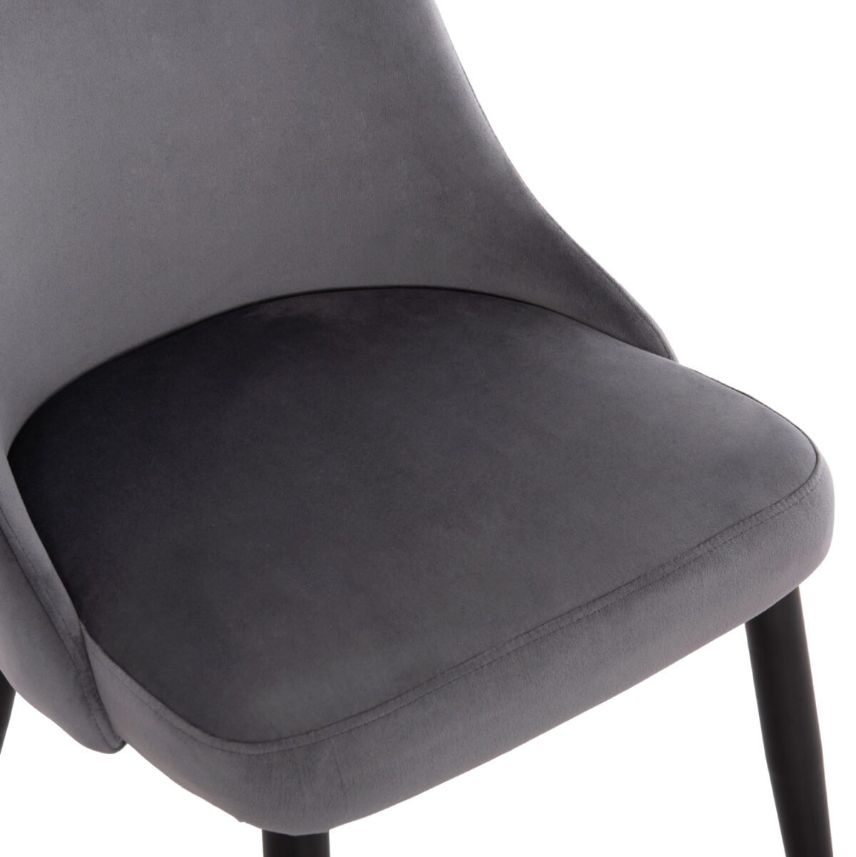 ΚΑΡΕΚΛΑ SERENITY HM8527.11 ΒΕΛΟΥΔΟ ΓΚΡΙ ΜΕ ΜΑΥΡΑ ΜΕΤΑΛΛΙΚΑ ΠΟΔΙΑ 51x54x83,5Υεκ. - Image 7