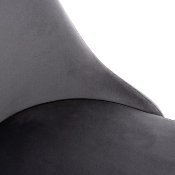 ΚΑΡΕΚΛΑ SERENITY HM8527.11 ΒΕΛΟΥΔΟ ΓΚΡΙ ΜΕ ΜΑΥΡΑ ΜΕΤΑΛΛΙΚΑ ΠΟΔΙΑ 51x54x83,5Υεκ. - Image 8