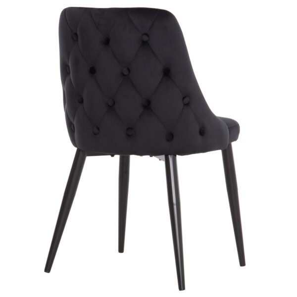 ΚΑΡΕΚΛΑ SERENITY HM8527.14 ΒΕΛΟΥΔΟ ΜΑΥΡΟ ΜΕ ΜΑΥΡΑ ΜΕΤΑΛΛΙΚΑ ΠΟΔΙΑ 51x54x83,5Υεκ. - Image 5