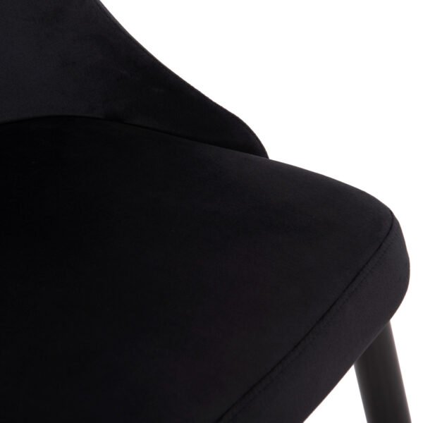 ΚΑΡΕΚΛΑ SERENITY HM8527.14 ΒΕΛΟΥΔΟ ΜΑΥΡΟ ΜΕ ΜΑΥΡΑ ΜΕΤΑΛΛΙΚΑ ΠΟΔΙΑ 51x54x83,5Υεκ. - Image 7