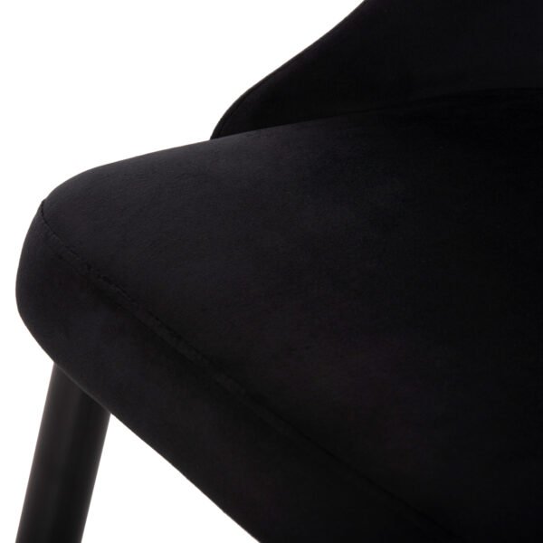 ΚΑΡΕΚΛΑ SERENITY HM8527.14 ΒΕΛΟΥΔΟ ΜΑΥΡΟ ΜΕ ΜΑΥΡΑ ΜΕΤΑΛΛΙΚΑ ΠΟΔΙΑ 51x54x83,5Υεκ. - Image 8