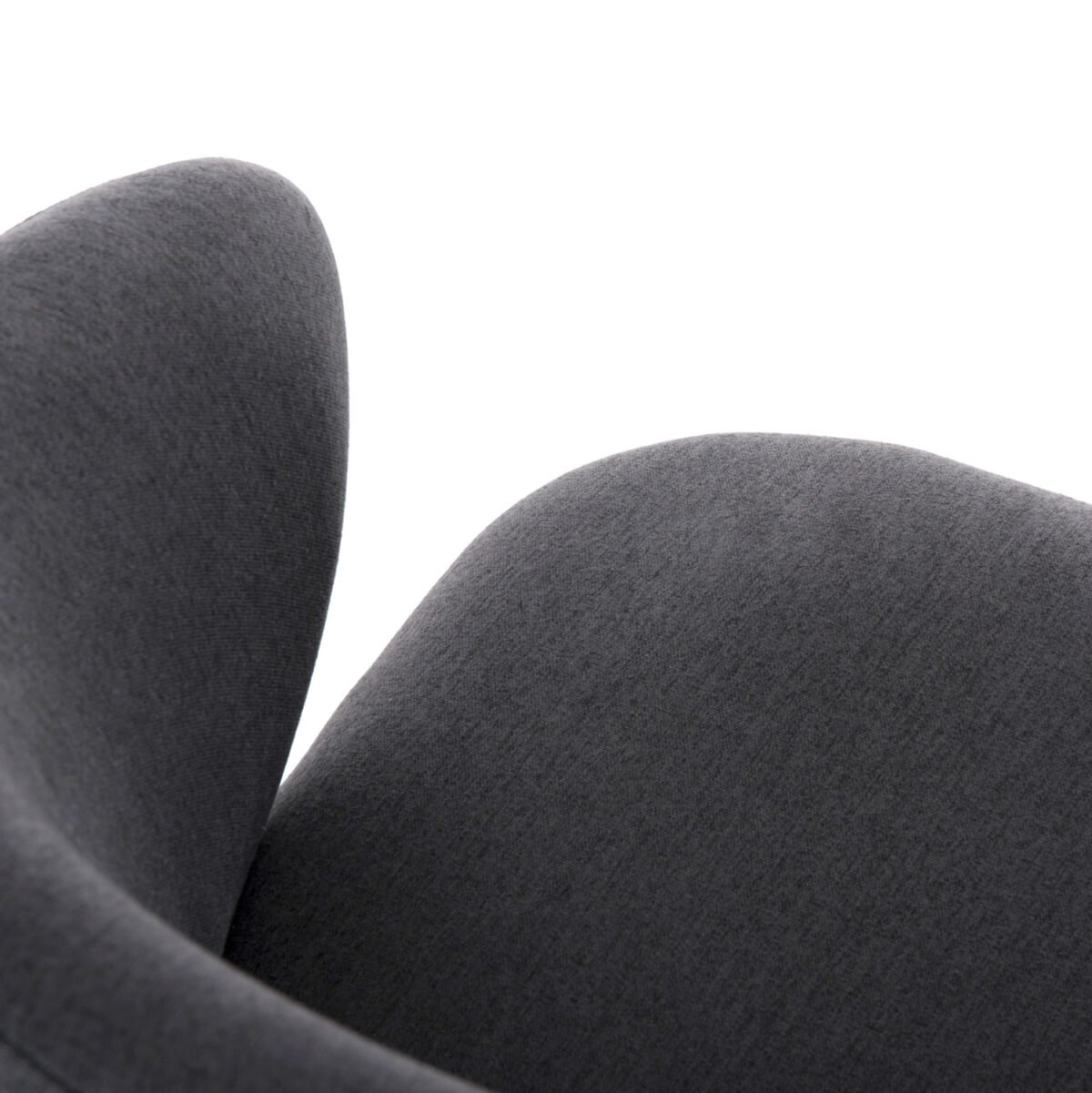 ΚΑΡΕΚΛΑ ISIAH HM9615.01 ΓΚΡΙ ΥΦΑΣΜΑ-ΜΑΥΡΑ ΜΕΤΑΛΛΙΚΑ ΠΟΔΙΑ 56x56x76Υ εκ. - Image 9