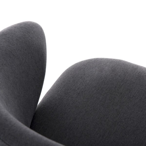 ΚΑΡΕΚΛΑ ISIAH HM9615.01 ΓΚΡΙ ΥΦΑΣΜΑ-ΜΑΥΡΑ ΜΕΤΑΛΛΙΚΑ ΠΟΔΙΑ 56x56x76Υ εκ. - Image 9