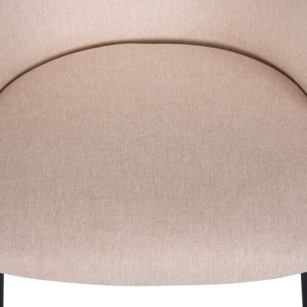 ΚΑΡΕΚΛΑ ISIAH HM9615.03 ΜΠΕΖ ΥΦΑΣΜΑ-ΜΑΥΡΑ ΜΕΤΑΛΛΙΚΑ ΠΟΔΙΑ 56x56x76Υ εκ. - Image 8