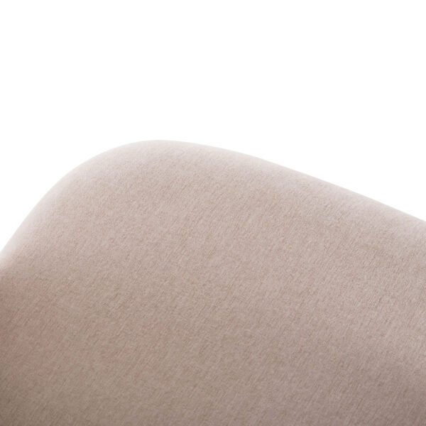 ΚΑΡΕΚΛΑ ISIAH HM9615.03 ΜΠΕΖ ΥΦΑΣΜΑ-ΜΑΥΡΑ ΜΕΤΑΛΛΙΚΑ ΠΟΔΙΑ 56x56x76Υ εκ. - Image 9