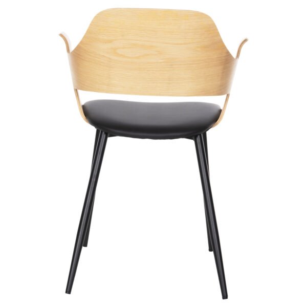 ΚΑΡΕΚΛΑ VELP HM9616.01 ΞΥΛΟ ΣΕ ΦΥΣΙΚΟ-ΜΑΥΡΟ PU-ΜΑΥΡΑ ΜΕΤΑΛ. ΠΟΔΙΑ 55,5x50x79Υεκ. - Image 6