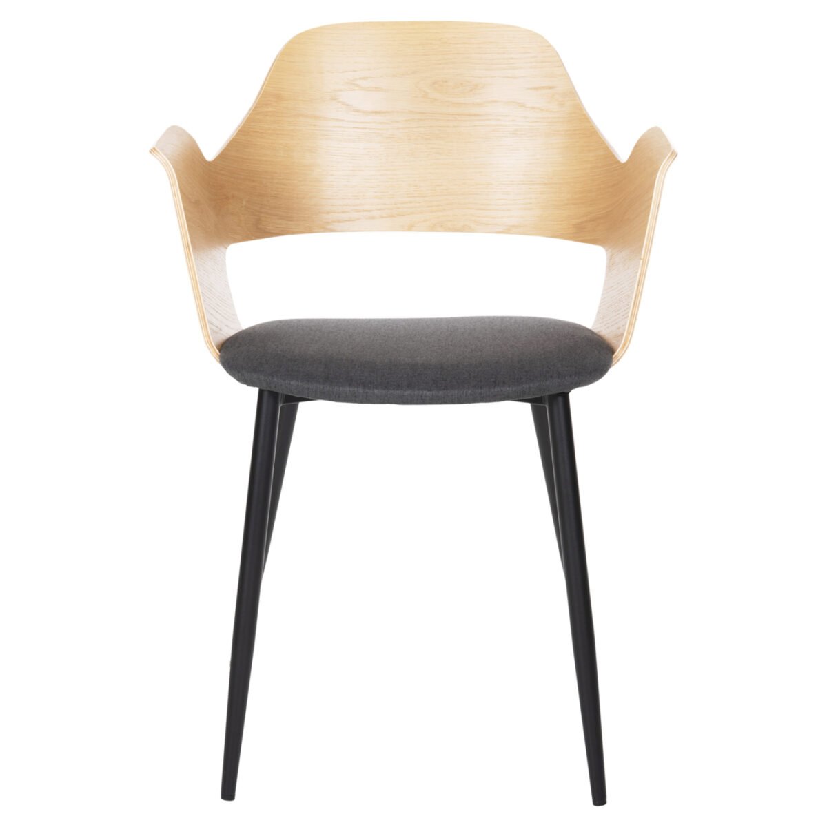 ΚΑΡΕΚΛΑ VELP HM9616.02 ΞΥΛΟ ΣΕ ΦΥΣΙΚΟ-ΓΚΡΙ ΥΦΑΣΜΑ-ΜΑΥΡΑ ΜΕΤΑΛ. ΠΟΔΙΑ 55,5x50x79Υεκ. - Image 3