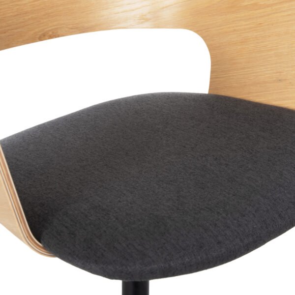 ΚΑΡΕΚΛΑ VELP HM9616.02 ΞΥΛΟ ΣΕ ΦΥΣΙΚΟ-ΓΚΡΙ ΥΦΑΣΜΑ-ΜΑΥΡΑ ΜΕΤΑΛ. ΠΟΔΙΑ 55,5x50x79Υεκ. - Image 9