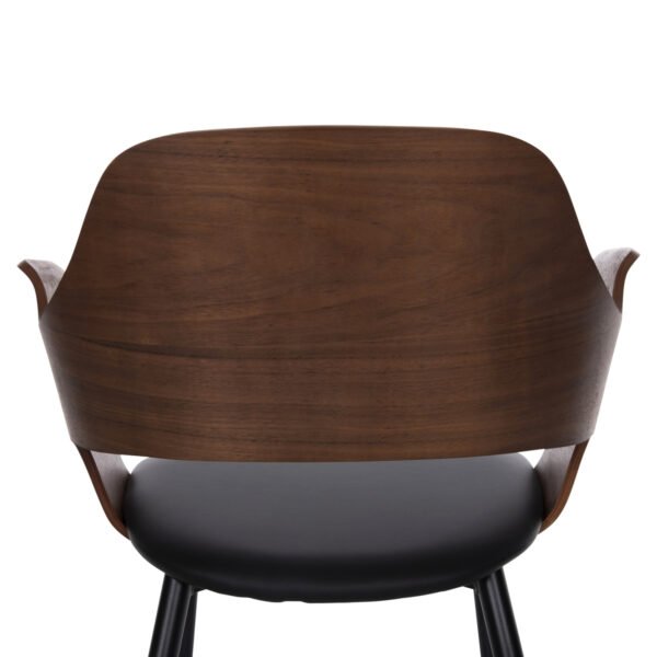 ΚΑΡΕΚΛΑ VELP HM9616.03 ΞΥΛΟ ΣΕ ΚΑΡΥΔΙ-ΜΑΥΡΟ PU-ΜΑΥΡΑ ΜΕΤΑΛ. ΠΟΔΙΑ 55,5x50x79Υεκ. - Image 8