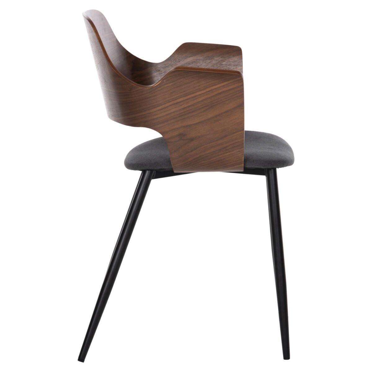 ΚΑΡΕΚΛΑ VELP HM9616.04 ΞΥΛΟ ΣΕ ΚΑΡΥΔΙ-ΓΚΡΙ ΥΦΑΣΜΑ-ΜΑΥΡΑ ΜΕΤΑΛ. ΠΟΔΙΑ 55,5x50x79Υεκ. - Image 4