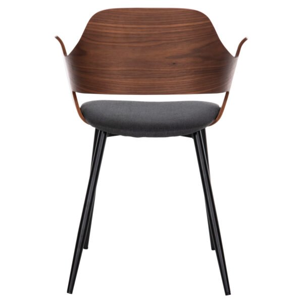 ΚΑΡΕΚΛΑ VELP HM9616.04 ΞΥΛΟ ΣΕ ΚΑΡΥΔΙ-ΓΚΡΙ ΥΦΑΣΜΑ-ΜΑΥΡΑ ΜΕΤΑΛ. ΠΟΔΙΑ 55,5x50x79Υεκ. - Image 6