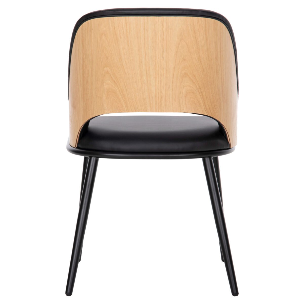 ΚΑΡΕΚΛΑ DELF HM9617.01 PU ΜΑΥΡΟ-ΜΑΥΡΑ ΜΕΤΑΛ. ΠΟΔΙΑ-ΞΥΛΙΝΗ ΠΛΑΤΗ ΦΥΣΙΚΟ 48x55x76Υεκ. - Image 6