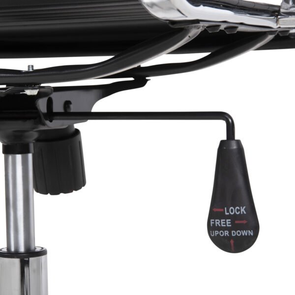 ΚΑΡΕΚΛΑ ΓΡΑΦΕΙΟΥ HM1059.31 ΜΑΥΡΟ PU BOSS ΔΙΕΥΘΥΝΤΟΥ ΠΟΔΙ ΧΡΩΜΙΟΥ 54x57x110Υεκ. - Image 9