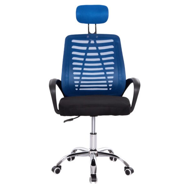 ΚΑΡΕΚΛΑ ΓΡΑΦΕΙΟΥ TRAIL2 HM1193.36 ΜΠΛΕ & ΜΑΥΡΟ MESH-ΠΟΔΙ ΧΡΩΜΙΟΥ 61x61x116Yεκ. - Image 3