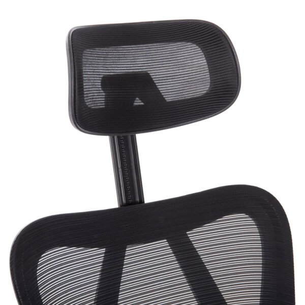 ΚΑΡΕΚΛΑ ΓΡΑΦΕΙΟΥ MEXER HM1195.01 ΜΑΥΡΟ MESH-ΜΕΤΑΛ.ΒΑΣΗ-NYLON ΣΚΕΛΕΤΟΣ 68x70x136Υεκ. - Image 7