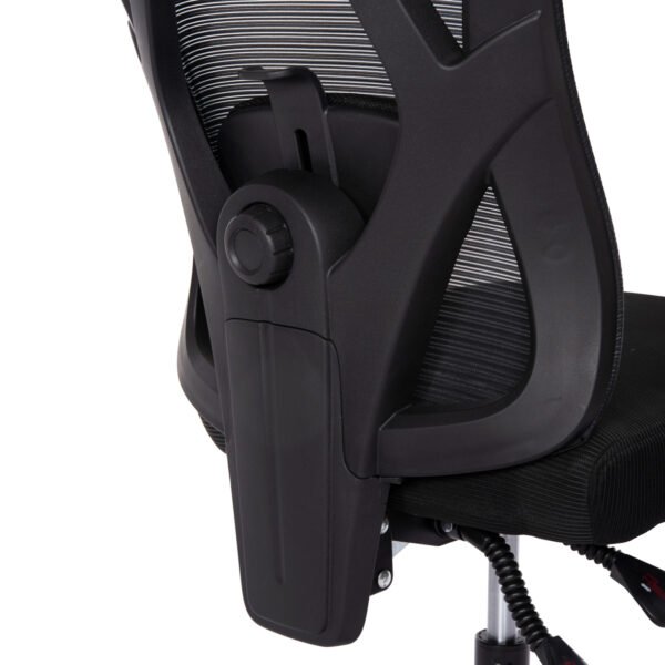 ΚΑΡΕΚΛΑ ΓΡΑΦΕΙΟΥ MEXER HM1195.01 ΜΑΥΡΟ MESH-ΜΕΤΑΛ.ΒΑΣΗ-NYLON ΣΚΕΛΕΤΟΣ 68x70x136Υεκ. - Image 8