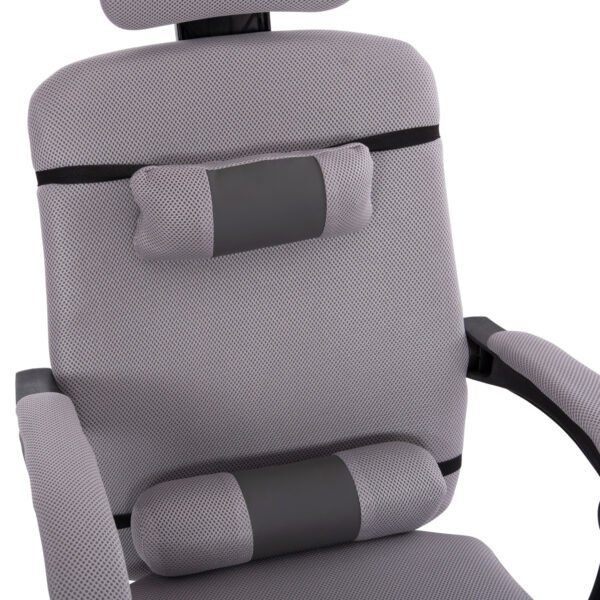 ΚΑΡΕΚΛΑ ΓΡΑΦΕΙΟΥ CRONER HM1196.02 ΓΚΡΙ MESH-ΜΕΤΑΛ.ΒΑΣΗ-NYLON ΣΚΕΛΕΤΟΣ 58x67x124Υεκ. - Image 8