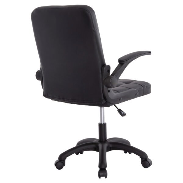 ΚΑΡΕΚΛΑ ΓΡΑΦΕΙΟΥ PORTIMA HM1197.01 ΜΑΥΡΟ PVC-NYLON ΣΚΕΛΕΤΟΣ & ΒΑΣΗ 69x57x97Υεκ. - Image 5