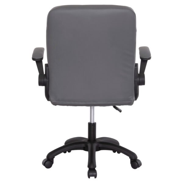 ΚΑΡΕΚΛΑ ΓΡΑΦΕΙΟΥ PORTIMA HM1197.03 ΓΚΡΙ PVC-ΜΑΥΡΟΣ NYLON ΣΚΕΛΕΤΟΣ & ΒΑΣΗ 66.5x60x97Υεκ - Image 6