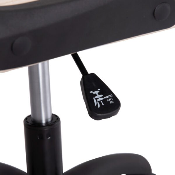 ΚΑΡΕΚΛΑ ΓΡΑΦΕΙΟΥ PORTIMA HM1197.04 ΜΠΕΖ PVC-ΜΑΥΡΟΣ NYLON ΣΚΕΛΕΤΟΣ & ΒΑΣΗ 66.5x57x97Υεκ - Image 9