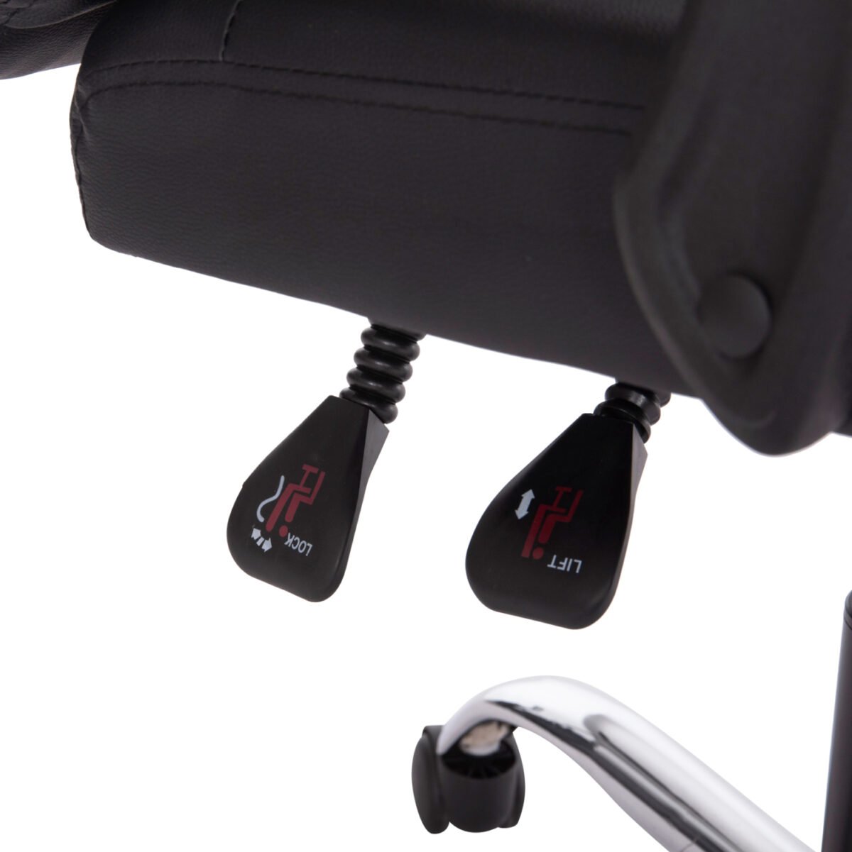 ΚΑΡΕΚΛΑ ΓΡΑΦΕΙΟΥ LAGOM HM1198 ΜΑΥΡO PVC-ΜΕΤΑΛ.ΒΑΣΗ-ΜΑΥΡΟ NYLON ΣΚΕΛΕΤΟΣ 60x70x104Υεκ - Image 9