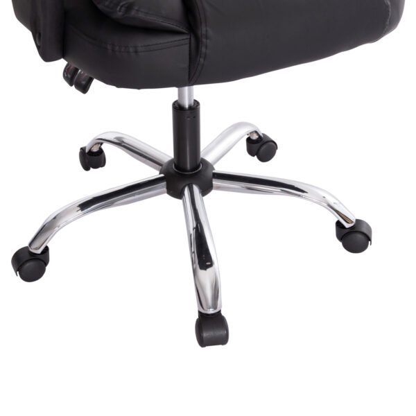 ΚΑΡΕΚΛΑ ΓΡΑΦΕΙΟΥ LAGOM HM1198 ΜΑΥΡO PVC-ΜΕΤΑΛ.ΒΑΣΗ-ΜΑΥΡΟ NYLON ΣΚΕΛΕΤΟΣ 60x70x104Υεκ - Image 10