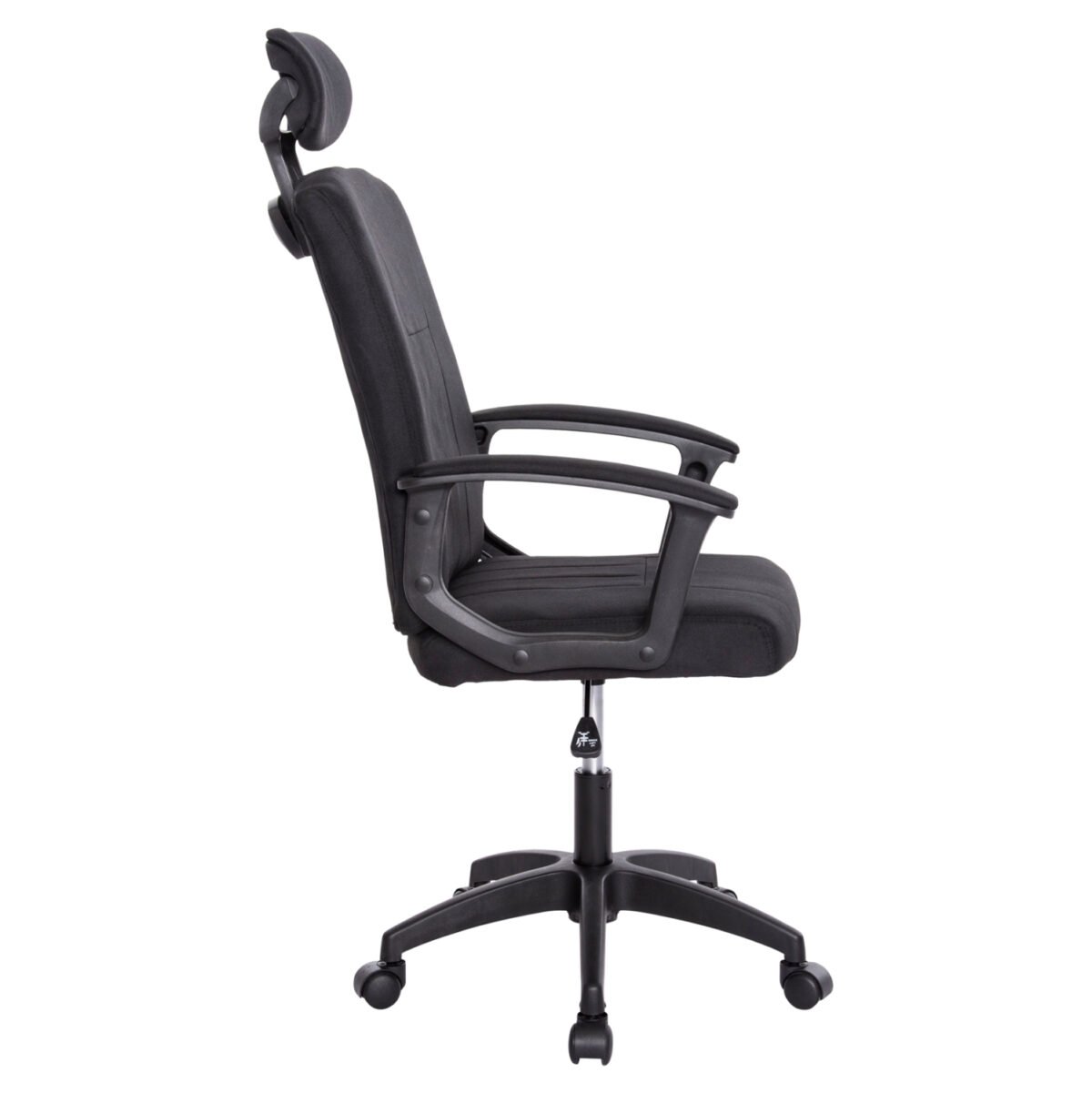 ΚΑΡΕΚΛΑ ΓΡΑΦΕΙΟΥ NIMBLE HM1199.11 ΜΑΥΡΟ ΥΦΑΣΜΑ-ΜΑΥΡΟΣ ΣΚΕΛΕΤΟΣ & ΒΑΣΗ NYLON 59x64x122Υεκ - Image 4