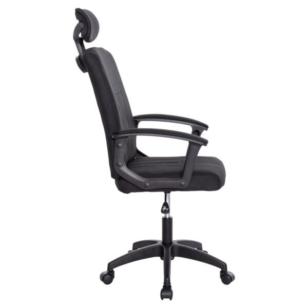 ΚΑΡΕΚΛΑ ΓΡΑΦΕΙΟΥ NIMBLE HM1199.11 ΜΑΥΡΟ ΥΦΑΣΜΑ-ΜΑΥΡΟΣ ΣΚΕΛΕΤΟΣ & ΒΑΣΗ NYLON 59x64x122Υεκ - Image 4