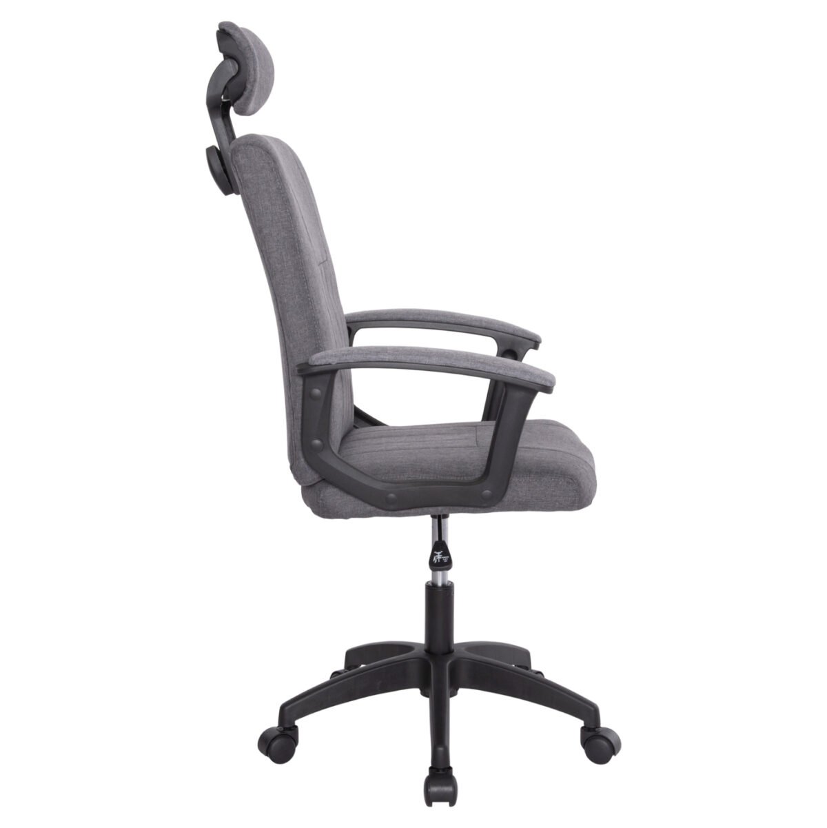 ΚΑΡΕΚΛΑ ΓΡΑΦΕΙΟΥ NIMBLE HM1199.12 ΓΚΡΙ ΥΦΑΣΜΑ-ΜΑΥΡΟΣ ΣΚΕΛΕΤΟΣ&ΒΑΣΗ NYLON 59x64x122Υεκ - Image 4