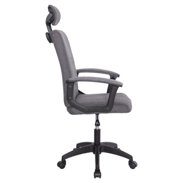 ΚΑΡΕΚΛΑ ΓΡΑΦΕΙΟΥ NIMBLE HM1199.12 ΓΚΡΙ ΥΦΑΣΜΑ-ΜΑΥΡΟΣ ΣΚΕΛΕΤΟΣ&ΒΑΣΗ NYLON 59x64x122Υεκ - Image 4