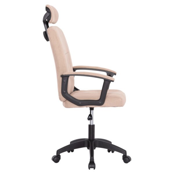 ΚΑΡΕΚΛΑ ΓΡΑΦΕΙΟΥ NIMBLE HM1199.13 ΜΠΕΖ ΥΦΑΣΜΑ-ΜΑΥΡΟΣ ΣΚΕΛΕΤΟΣ&ΒΑΣΗ NYLON 59x64x122Υεκ - Image 4