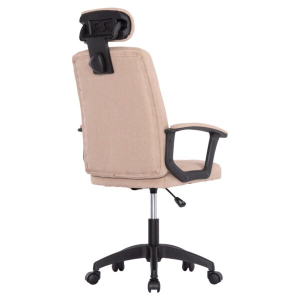 ΚΑΡΕΚΛΑ ΓΡΑΦΕΙΟΥ NIMBLE HM1199.13 ΜΠΕΖ ΥΦΑΣΜΑ-ΜΑΥΡΟΣ ΣΚΕΛΕΤΟΣ&ΒΑΣΗ NYLON 59x64x122Υεκ - Image 5