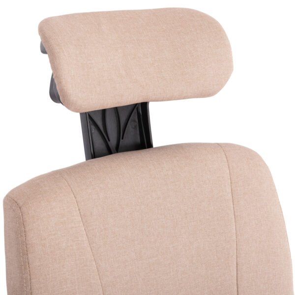 ΚΑΡΕΚΛΑ ΓΡΑΦΕΙΟΥ NIMBLE HM1199.13 ΜΠΕΖ ΥΦΑΣΜΑ-ΜΑΥΡΟΣ ΣΚΕΛΕΤΟΣ&ΒΑΣΗ NYLON 59x64x122Υεκ - Image 8