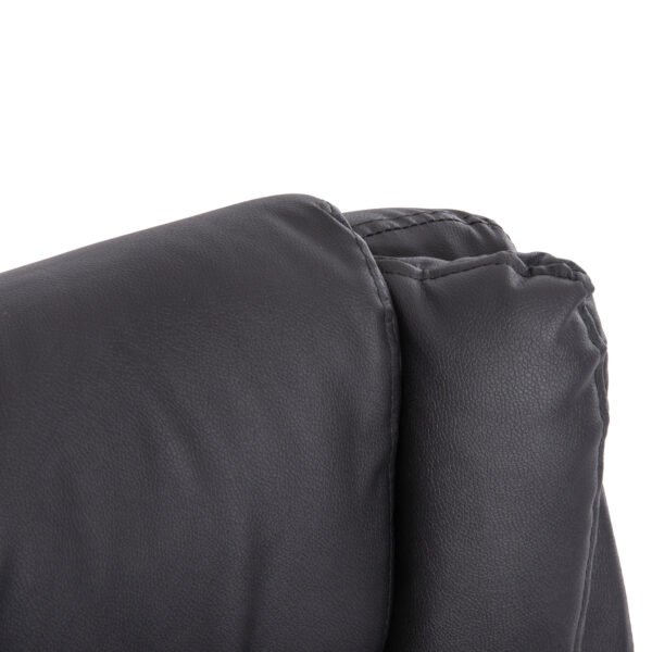 ΚΑΡΕΚΛΑ ΓΡΑΦΕΙΟΥ CANAN HM1201 ΜΑΥΡO PVC-ΜΑΥΡΟ NYLON-ΒΑΣΗ ΧΡΩΜΙΟΥ 66x61x105Υεκ. - Image 8