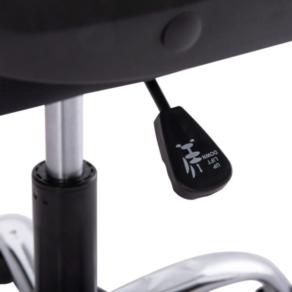 ΚΑΡΕΚΛΑ ΓΡΑΦΕΙΟΥ CANAN HM1201 ΜΑΥΡO PVC-ΜΑΥΡΟ NYLON-ΒΑΣΗ ΧΡΩΜΙΟΥ 66x61x105Υεκ. - Image 9