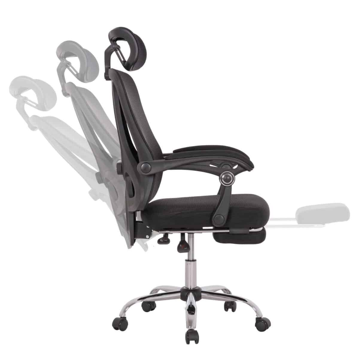 ΚΑΡΕΚΛΑ ΓΡΑΦΕΙΟΥ BARNET HM18258.01 ΜΑΥΡΟ MESH-ΜΑΥΡΟΣ ΣΚΕΛΕΤΟΣ NYLON 61x62x123Υ - Image 4