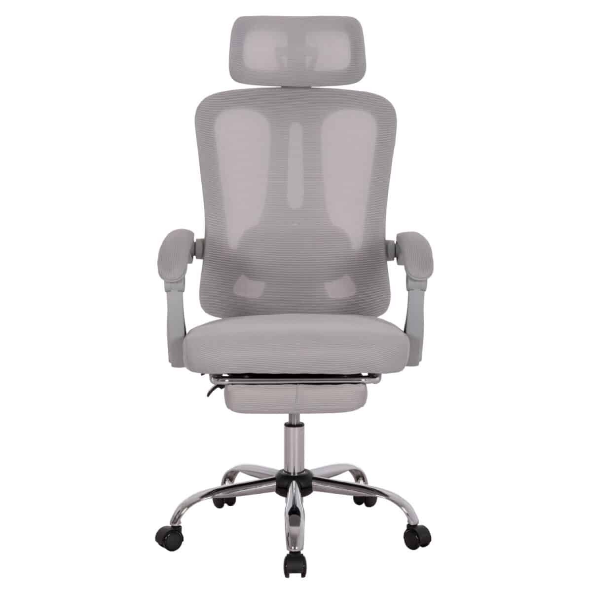 ΚΑΡΕΚΛΑ ΓΡΑΦΕΙΟΥ BARNET HM18258.02 ΓΚΡΙ MESH-ΓΚΡΙ ΣΚΕΛΕΤΟΣ NYLON 61x62x123Υ - Image 3