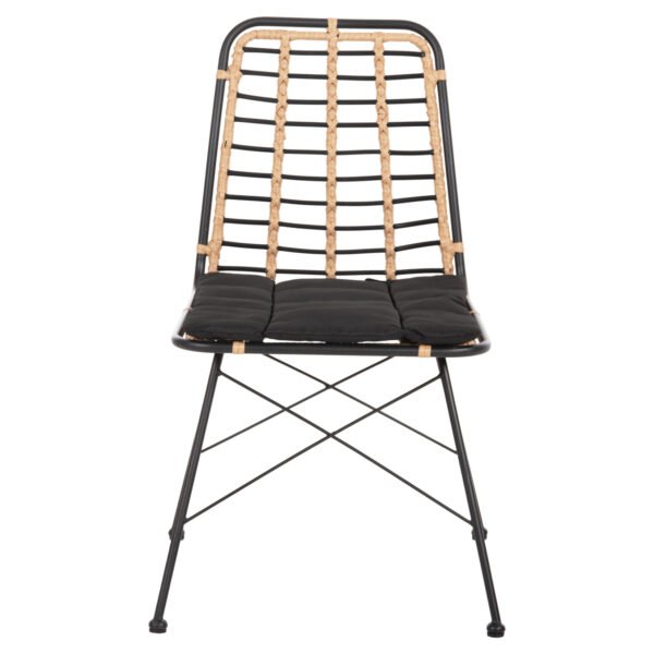 ΚΑΡΕΚΛΑ ΜΕΤΑΛΛΙΚΗ ALLEGRA HM5691.11 WICKER ΜΠΕΖ-ΜΑΥΡΟ 51x54x84Υεκ. - Image 3