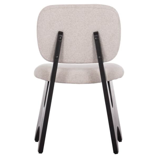 ΚΑΡΕΚΛΑ ΤΡΑΠΕΖΑΡΙΑΣ BELLISI HM18248.02 ΕΚΡΟΥ ΥΦΑΣΜΑ-PLYWOOD ΣΕ ΜΑΥΡΟ 53x56x78Υεκ. - Image 6