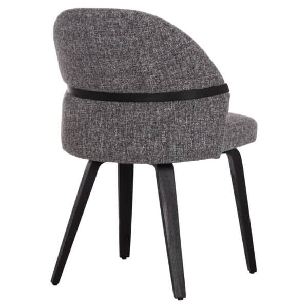 ΚΑΡΕΚΛΑ ΤΡΑΠΕΖΑΡΙΑΣ DEKKER HM18249.02 PLYWOOD ΜΑΥΡΟ--ΥΦΑΣΜΑ ΓΚΡΙ 50x60x80Υεκ. - Image 5