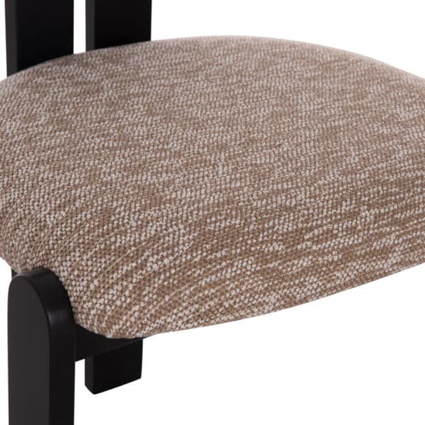 ΚΑΡΕΚΛΑ ΤΡΑΠΕΖΑΡΙΑΣ KARVO HM18252.03 ΚΑΦΕ ΥΦΑΣΜΑ--ΞΥΛΟ ΣΕ ΜΑΥΡΟ 57x50x78,5Υεκ. - Image 8